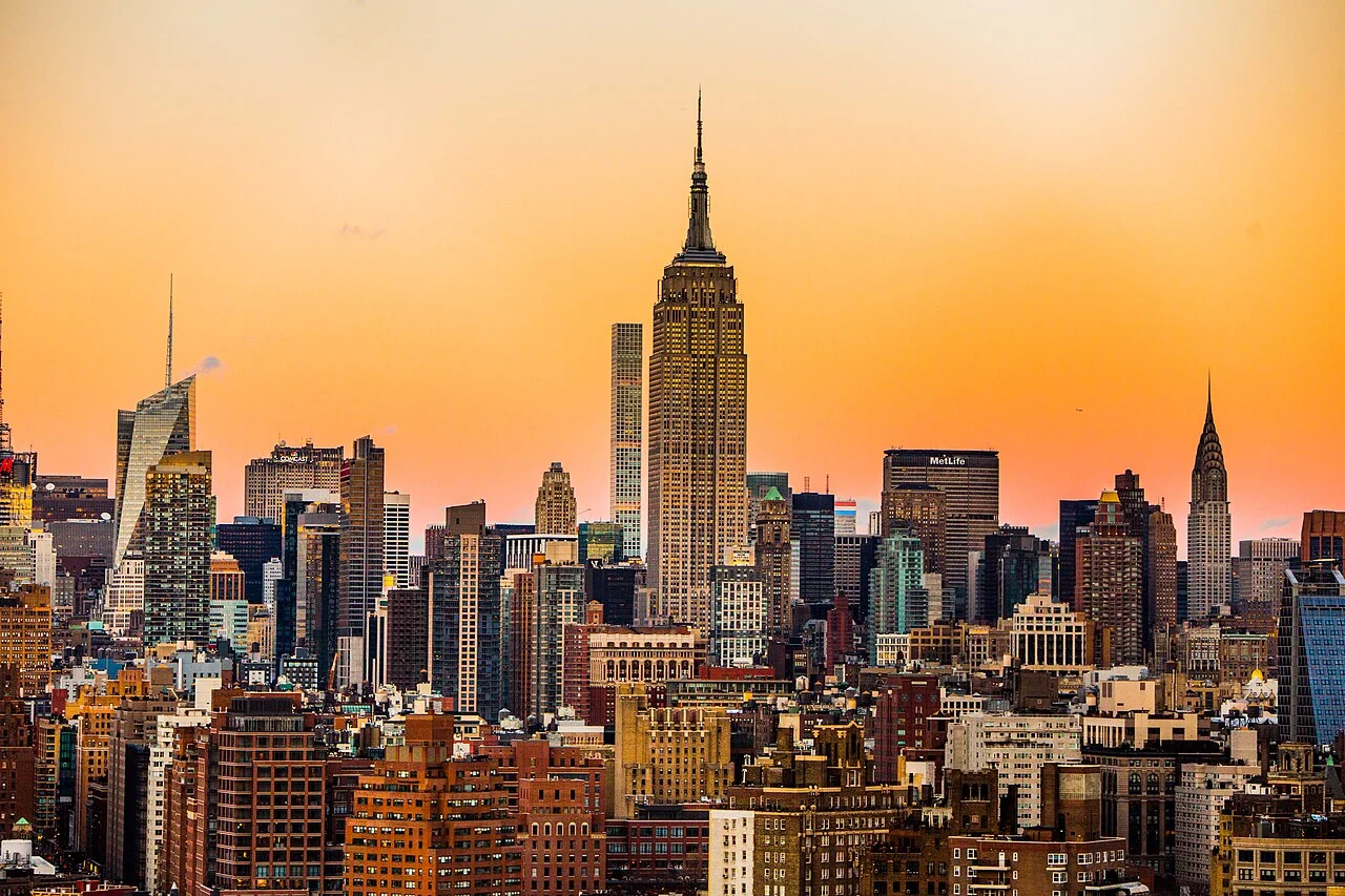 New York rooftops in the last light of the evening, photographed by Michael Discenza